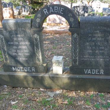 RABIE Jacob Victor 1896-1951 &amp; Martha Johanna JACOBS 1900-1988