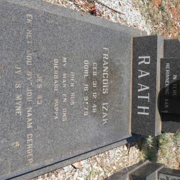 RAATH Francois Izak 1948-1979