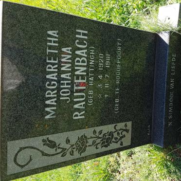 RAUTENBACH Margaretha Johanna nee HATTINGH 1920-1981