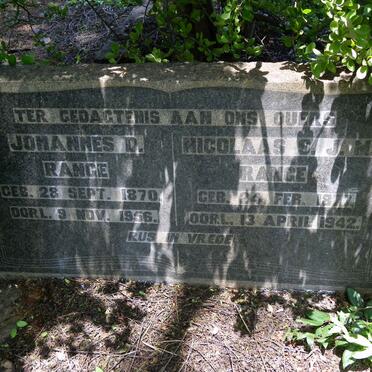 RANGE Johannes D. 1870-1956 :: RANGE Nicolaas S.J.M. 1877-1942
