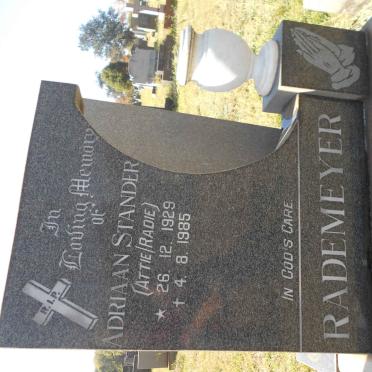 RADEMEYER Adriaan Stander 1929-1985