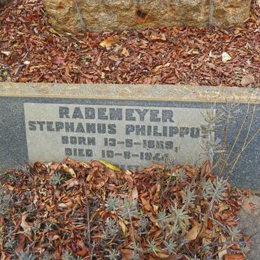 RADEMEYER Stephanus Philippus 1869-1944