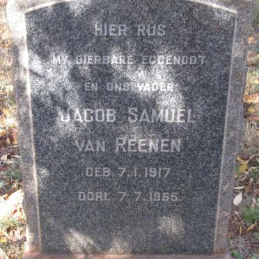 REENEN Jacob Samuel, van 1917-1965