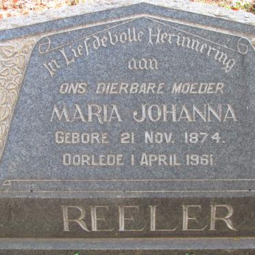 REELER Maria Johanna 1874-1961