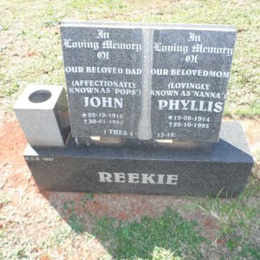 REEKIE John 1910-1995 &amp; Phyllis 1914-1995