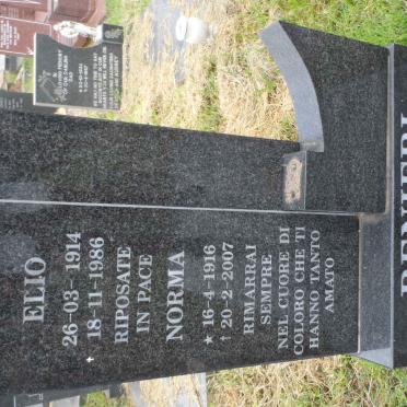 RENIERI Elio 1914-1986 &amp; Norma 1916-2007