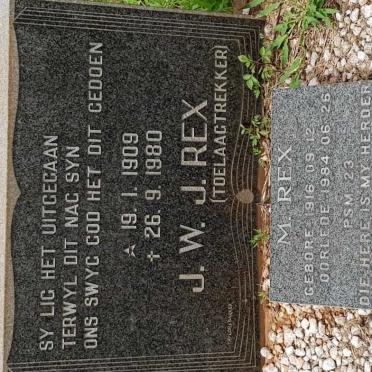 REX J.W.J. 1909-1980 :: REX M. 1916-1984