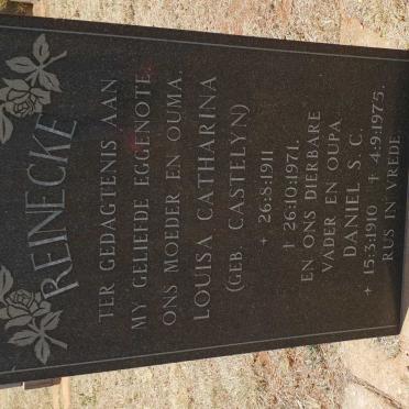 REINECKE Daniel S.C. 1910-1975 &amp; Louisa Catharina CASTELYN 1911-1971