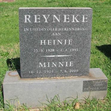 REYNEKE Heinie 1928-1995 &amp; Minnie 1929-2000