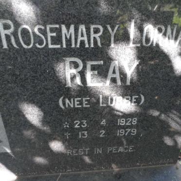 REAY Rosemary Lorna nee LUBBE 1928-1979