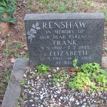 RENSHAW Frank 1902-1953 &amp; Elizabeth 1902-1960