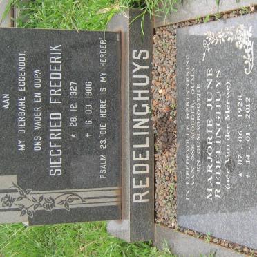 REDELINGHUYS Siegfried Frederik 1927-1986 &amp; Marjorie June VAN DER MERWE 1928-2012