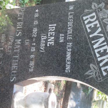 REYNEKE Petrus Mattheus 1919-1983 &amp; Irene 1922-1979