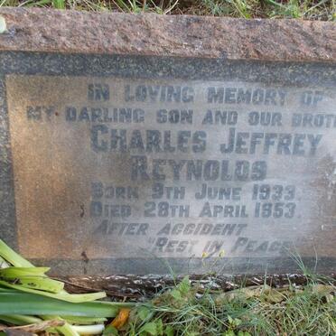 REYNOLDS Charles Jeffrey 1933-1953
