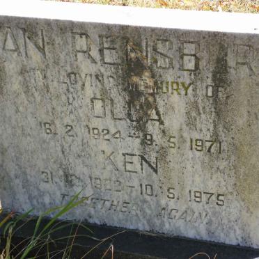 RENSBURG Ken, van 1922-1975 &amp; Olga 1924-1971