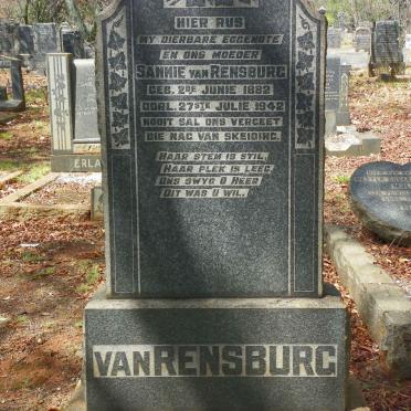 RENSBURG Sannie, van 1882-1942