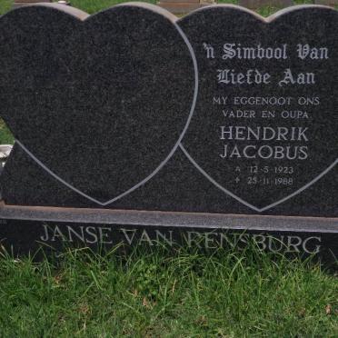 RENSBURG Hendrik Jacobus, Janse van 1923-1988