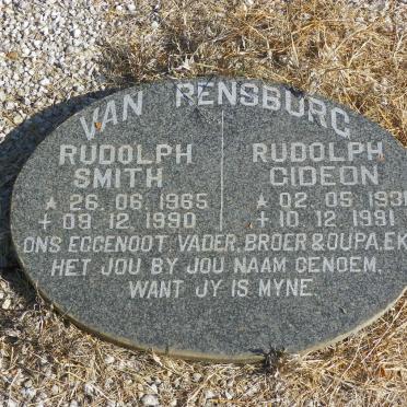 RENSBURG Rudolph Gideon, van 1931-1991 :: VAN RENSBURG Rudolph Smit 1965-1990