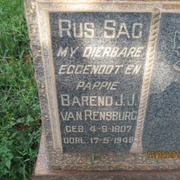 RENSBURG Barend J.J., van 1907-1948
