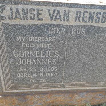 RENSBURG Cornelius Johannes, Janse van 1895-1964