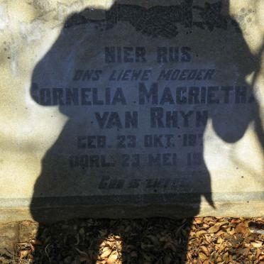 RHYN Cornelia Magrietha, van 1870-1945