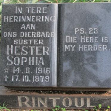 RINTOUL Hester Sophia 1916-1979