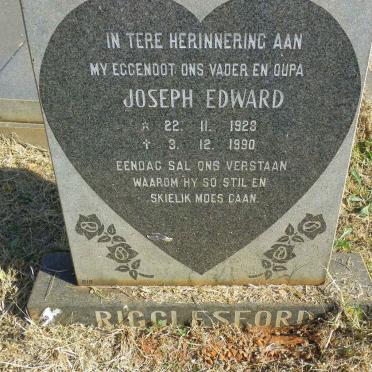 RIGGLESFORD Joseph Edward 1928-1990