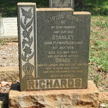 RICHARDS Stanley 1874-1947 &amp; Grace 1886-1954