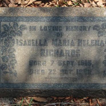 RICHARDS Isabella Maria Helena 1915-1952