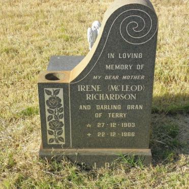 RICHARDSON Irene nee McLEOD 1903-1966