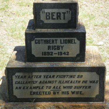 RIGBY Cuthbert Lionel 1892-1942