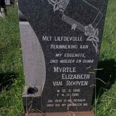 ROOYEN Myrtle Elizabeth, van 1916-1981