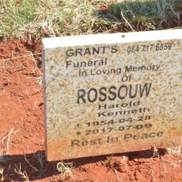 ROSSOUW Harold Kenneth 1954-2017