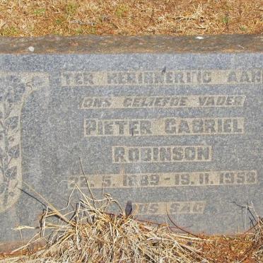 ROBINSON Pieter Gabriel 1889-1958