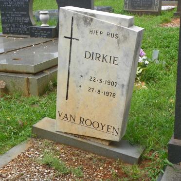 ROOYEN Dirkie, van 1907-1976