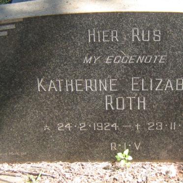 ROTH Katherine Elizabeth 1924-1966