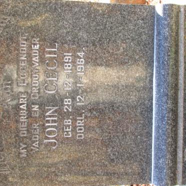 ROSSIER John Cecil 1891-1964