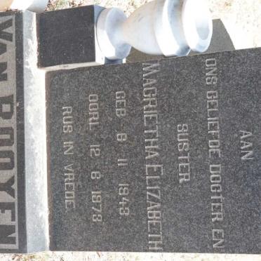 ROOYEN Magrietha Elizabeth, van 1943-1973
