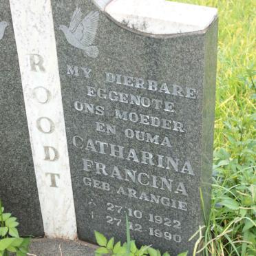 ROODT Catharina Francina nee ARANGIE 1922-1990