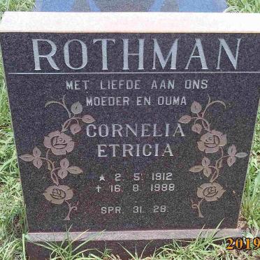 ROTHMAN Cornelia Etricia 1912-1988