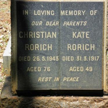 RORICH Christian -1943 &amp; Kate -1917