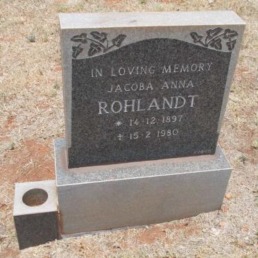 ROHLANDT Jacoba Anna 1897-1980