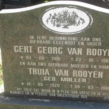 ROOYEN Gert Georg, van 1910-1969 &amp; Truia MULLER 1920-1988
