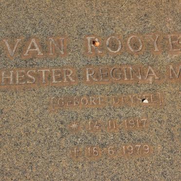 ROOYEN Hester Regina M.S., van nee DEYSEL 1917-1979