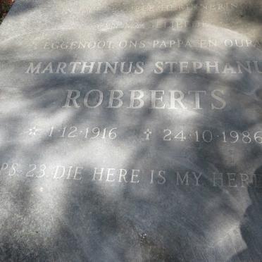 ROBBERTS Marthinus Stephanus 1916-1986
