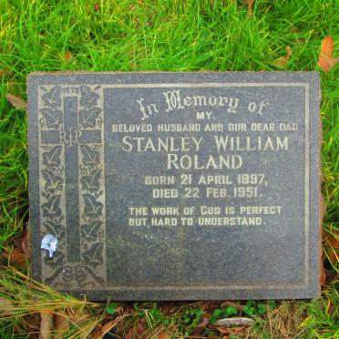 ROLAND Stanley William 1897-1951
