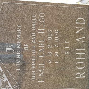 ROHLAND Emil Carl Hugo 1903-1976