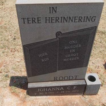 ROODT Johanna C.F. 1911-1979