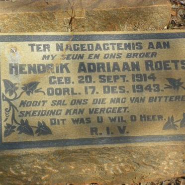 ROETS Hendrik Adriaan 1914-1943