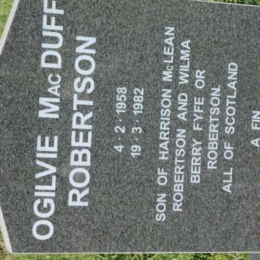 ROBERTSON Ogilvie MacDuff 1958-1982